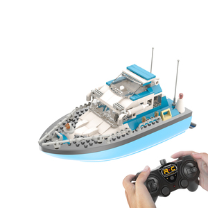 V602 Building Block RC Racing Boat High Speed Creative Interactive Toys Boat