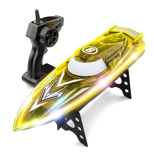 Flytec V666 RC Boat with Bright LED Lights Capsize Auto Reset RC Racing Boat Lighting Boat
