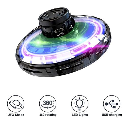 Flytec Hand Operated Mini Drones Boomerang UFO With 360° Rotating And Shinning LED Lights