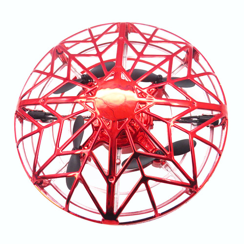 Flytec F10 Mini Altitude Hold UFO Drone Hand Control Multi-person Interactive Flying Ball Red