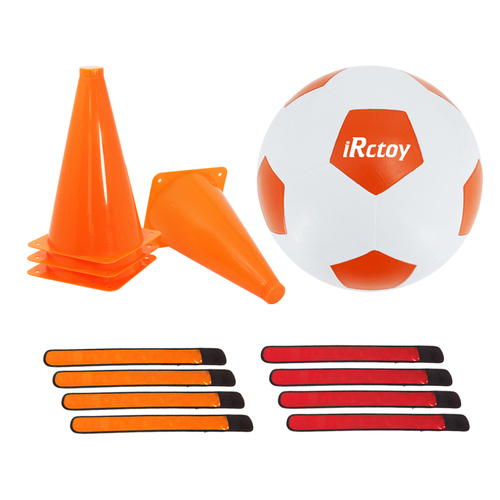 Plastic Light Up Cones 6 Pack For Team Soccer Football Training With LED Glow Football Slap Bracelet