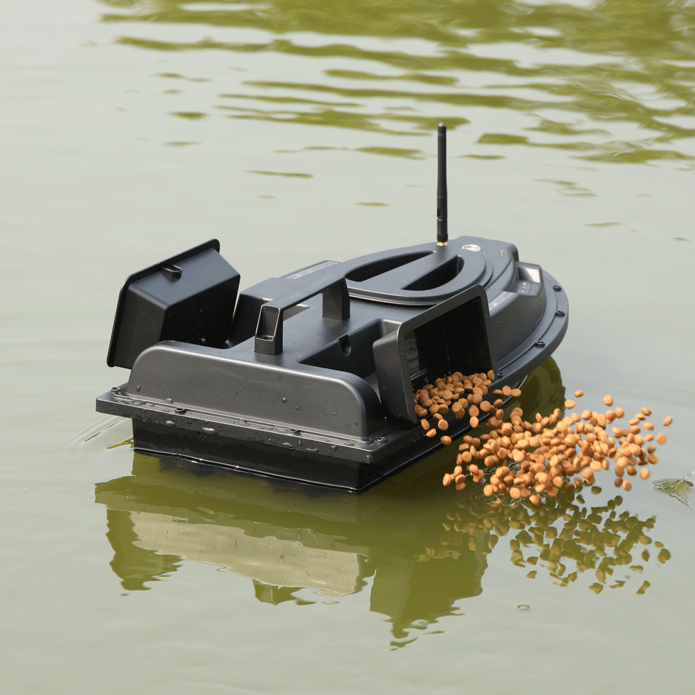 Flytec V700 Latest 500M Dual Hoppers Bait Boat With Cool Turning