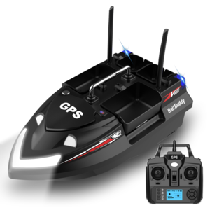 Flytec V802 Pro Dual Antenna 4 Hoppers GPS 160 Points 500m Control RC Carp Fishing Bait Boat