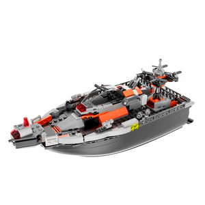 V606 War Military Battle RC Boat Ship Marine Rescue Building Blocks RC Boat Water Toys Gifts
